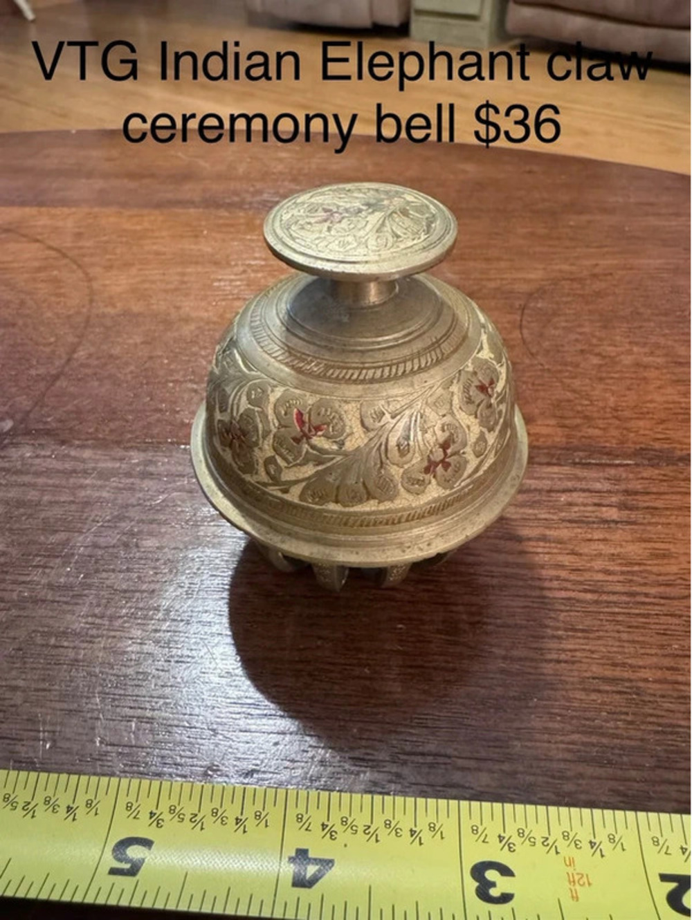 VTG Indian Elephant claw ceremony bell